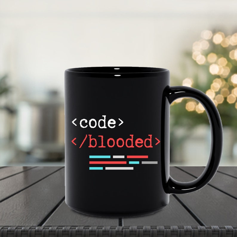 Coder Gift, Coder Mug, Coding Gift, Coding Mug, Programmer Gift, Software Developer Gift Mug, Web Designer Mug, Code Blooded Mug, Developer afbeelding 2