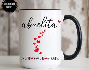 Abuelita Gift Personalized Abuelita Mug Cup Mothers Day For New Abuelita Spanish Grandma Custom Abuelita Present From Grandson Granddaughter