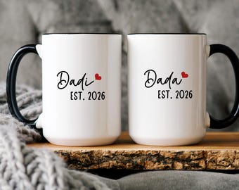 Dadi Dada Est 2026 Mug Set, New Indian Grandparents Gift Set, Dadi Dada Mug Set, Dadi Grandma Dada Grandpa Gift Mug Indian Grandparents Gift