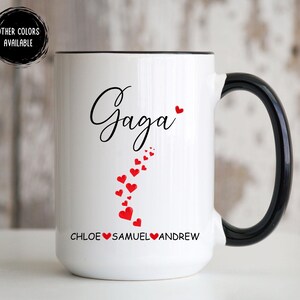Gaga Gift Personalized Gaga Coffee Mug Cup Mothers Day For Gaga Christmas Gaga Birthday Gaga Grandma Gift From Grandson Granddaughter Cup