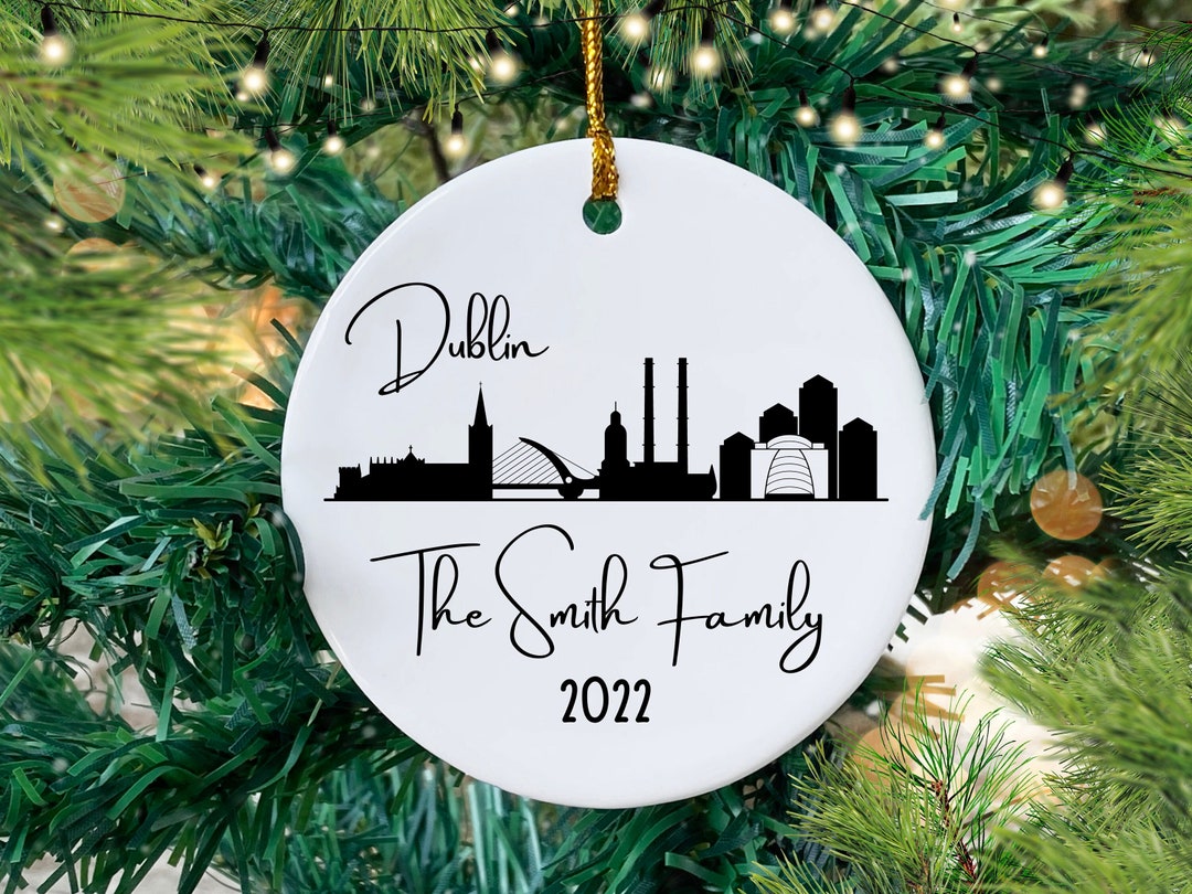 Dublin Skyline Ornament, Dublin Tree Ornament, Custom Christmas