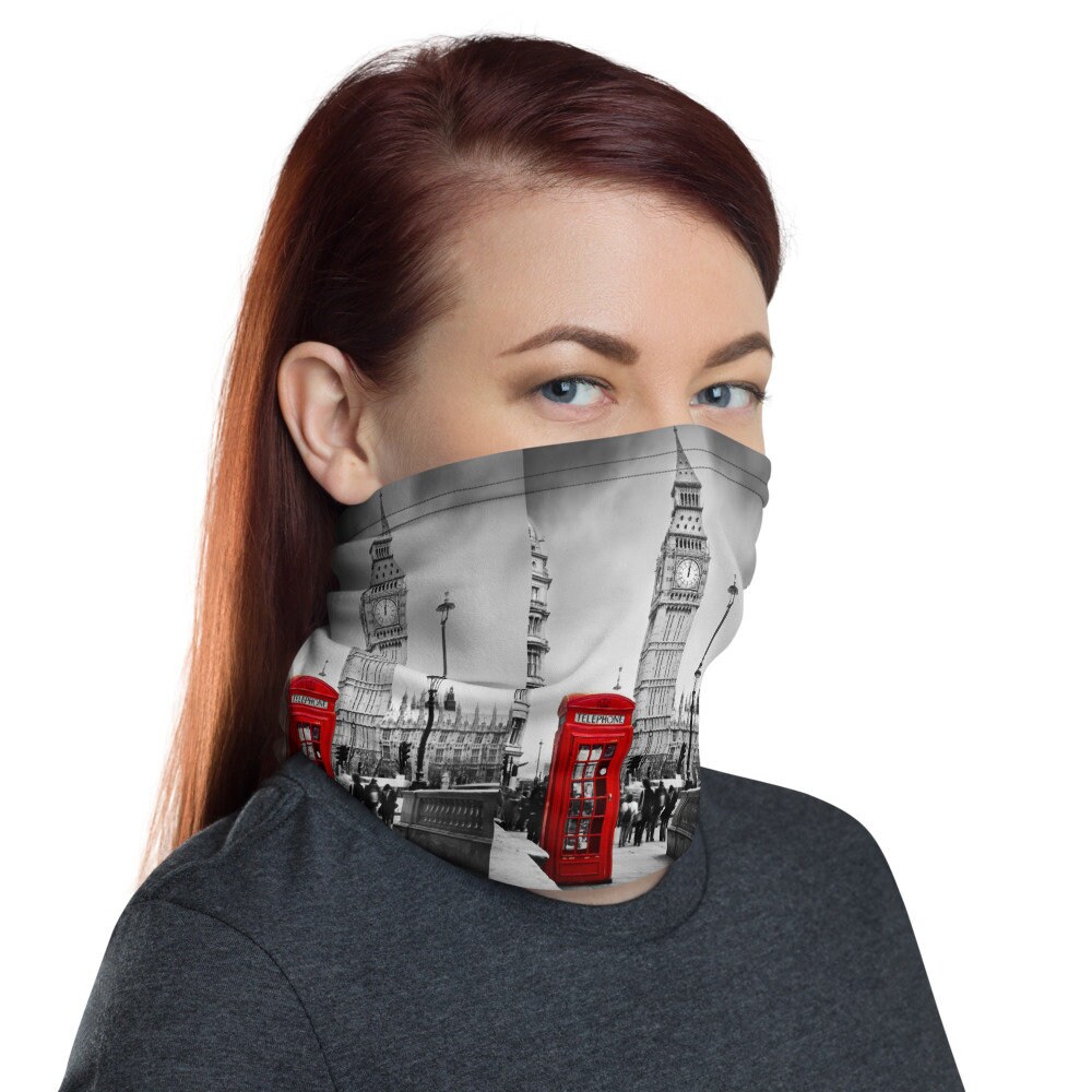 Retro London Print London Face Mask London Print Face Mask Etsy