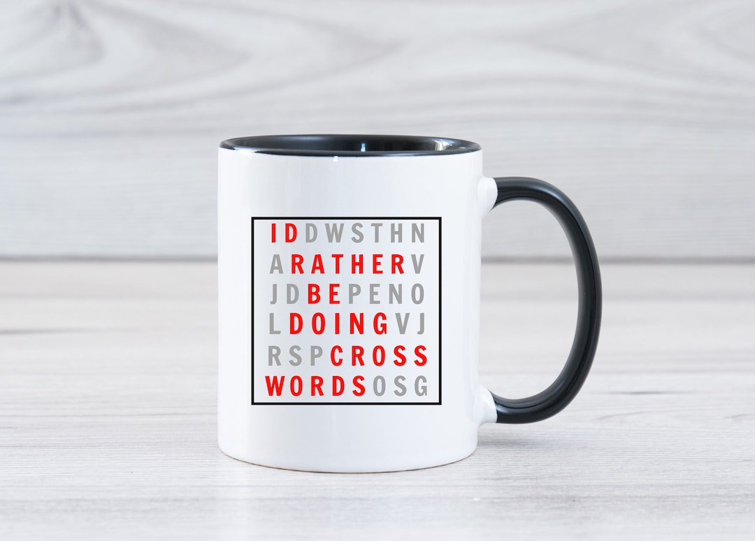 Crossword Puzzle Gifts, Crossword Puzzle Solver Gift Mug, Gifts for