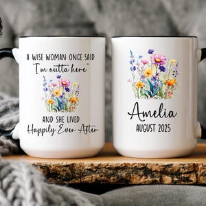 Personalized Retirement Gifts For Women, A Wise Woman Once Said Mug Funny Retirement Mug 2025 Personalized Teacher Coworker Boss Retired Cup