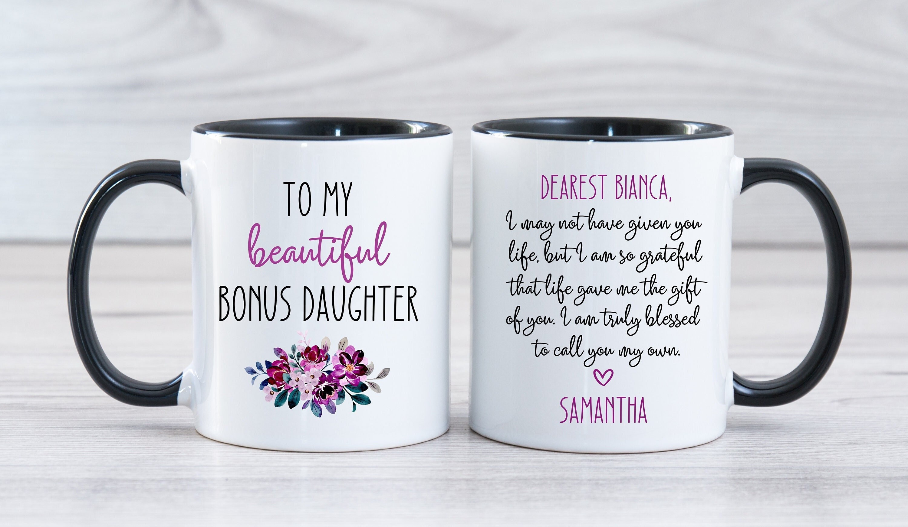 Personalized Daughter and Step Mom Mug, I am So Grateful to Have You My  Bonus Mom Mug, Step Mothers Day Gifts, Best Bonus Mom Christmas Gifts -  Sweet Family Gift