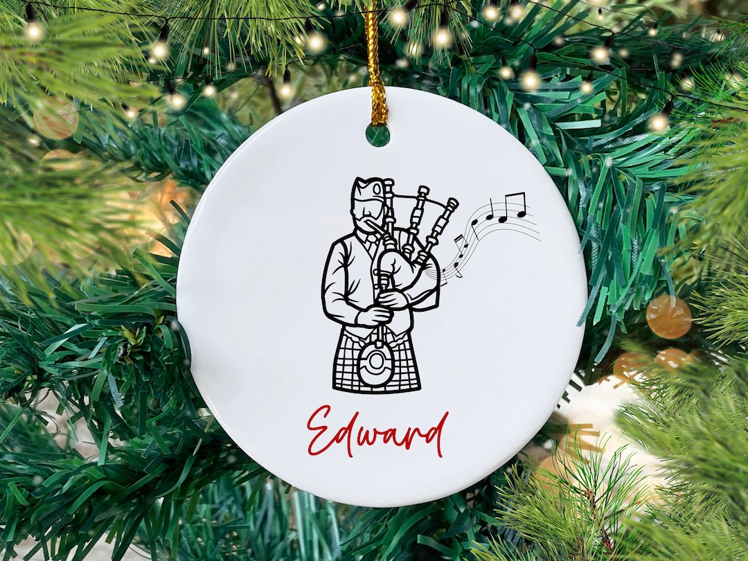 Bagpiper Ornament, Bagpiper Gifts, Personalized Bagpiper Gifts