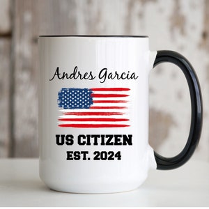 US Citizenship Gift, New Citizen Mug, American Citizenship Gift, New Citizen Gift, Custom US Citizen Gifts, New American Citizen Mug Gift