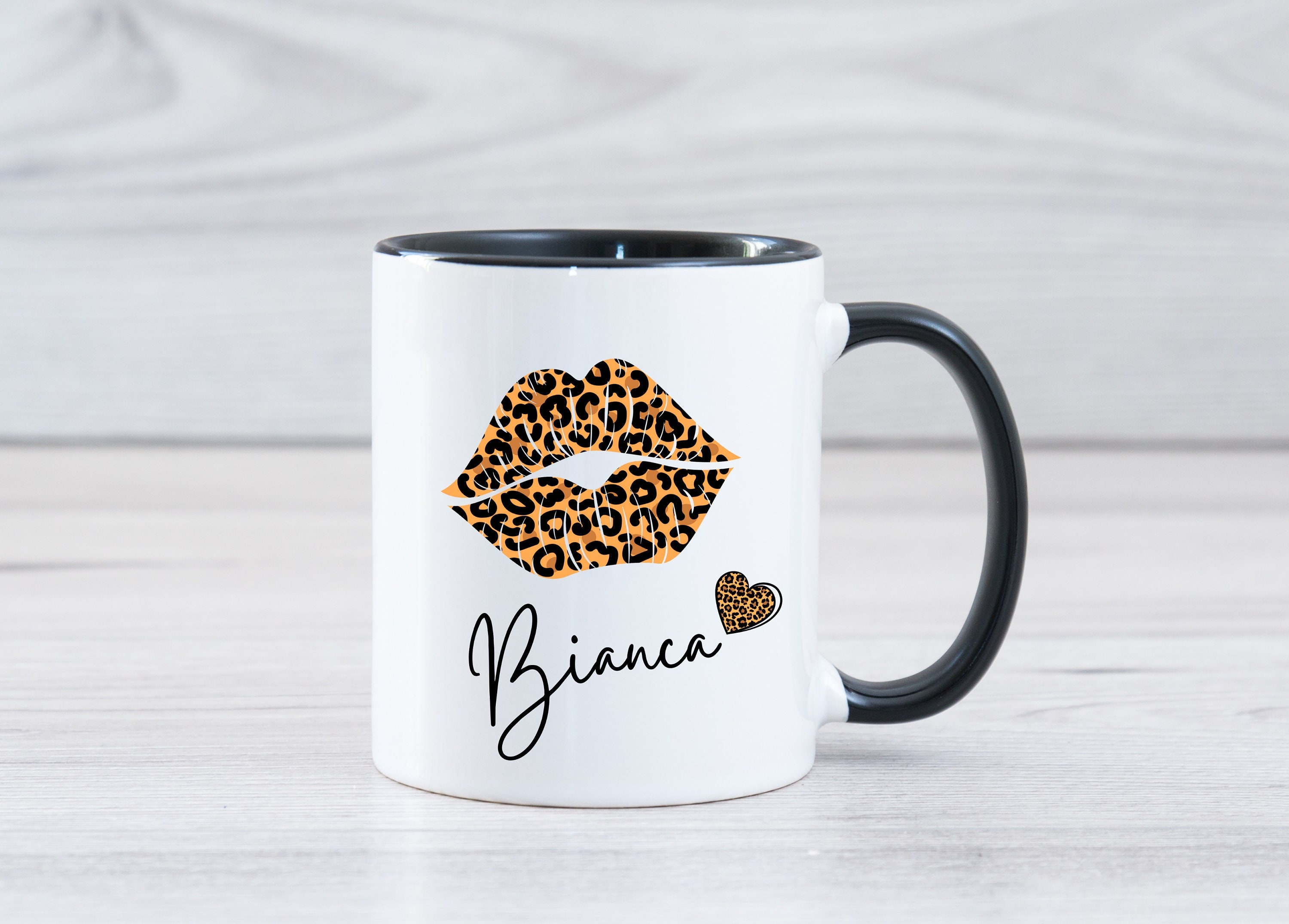 Animal Print Mug, Personalized Cheetah Lips Mug, Animal Lips Coffee Mug, Leopard Print Coffee Mug, College Dorm Decor, Cheetah Print Mug