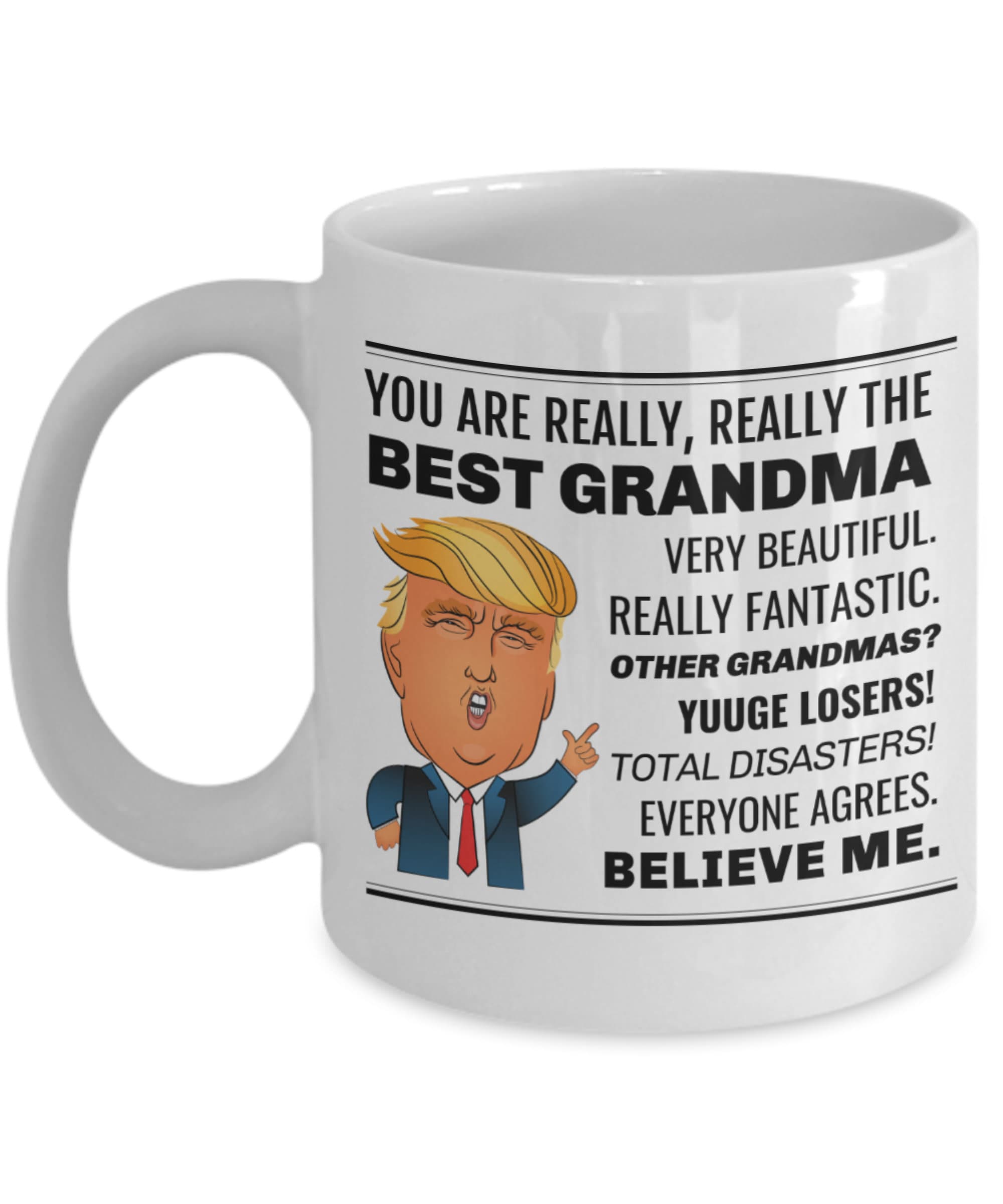 Personalized Funny Grandma Gifts Donald Trump Parody Gag Gifts for Grandma  Coffee Mug, BackyardPeaks