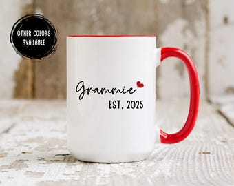 Grammie Established 2025 Mug, Grammie Mug, Grammie Gifts, Promoted To Grammie New Grammie Gifts, Pregnancy Announcement New Grandma Gift Mug