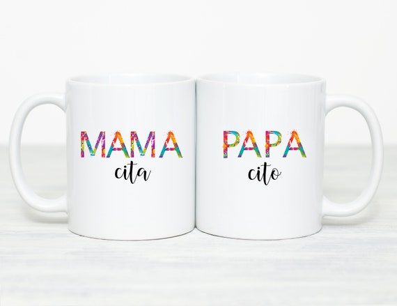 Mamacita Mug Papacito Mug, Cinco de Mayo Couple Mug Gift, Fiesta Couple Gifts, Mexican Fiesta Cup Mug Mama and Papa Gifts Mom Gift
