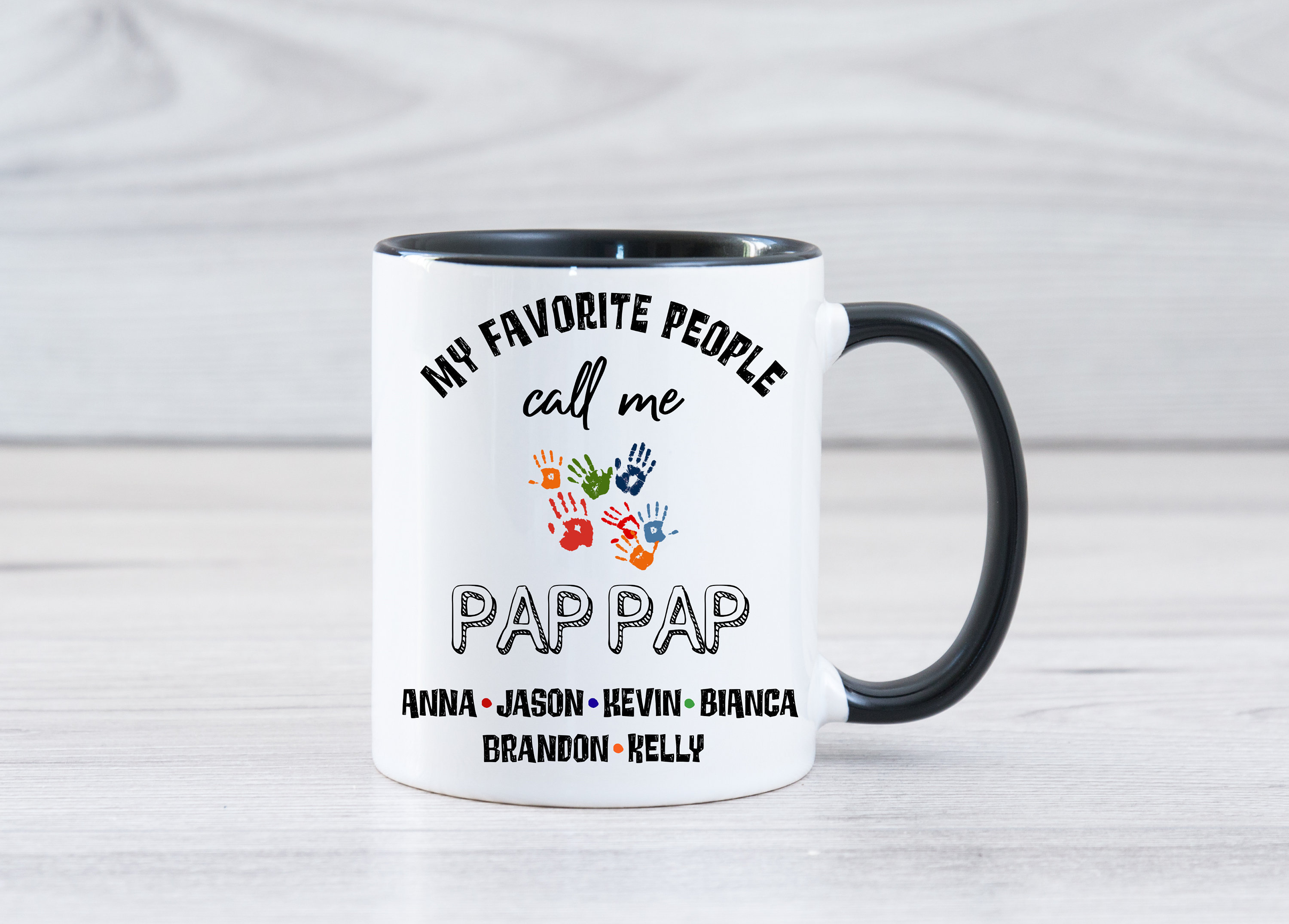 Tazza Personalizzata 'My Favorite People Call Me Pap Pap' – Regalo Per Nonno (11 Oz, Ceramica)