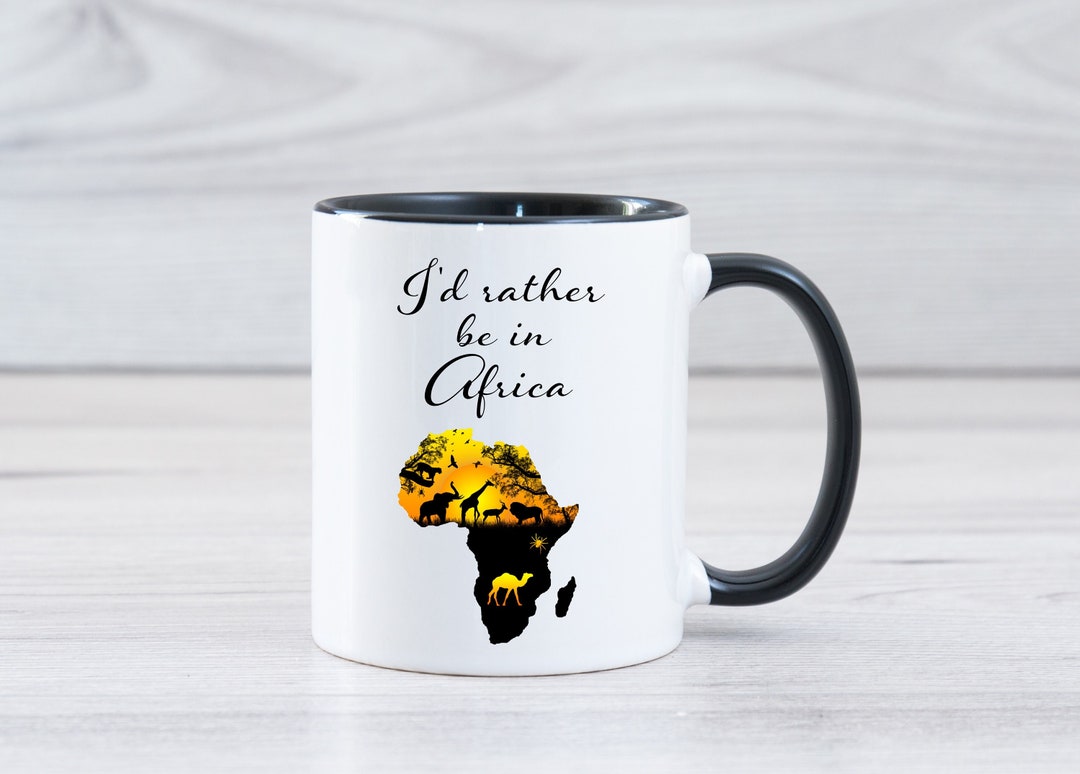 Africa Gifts, Africa Mug, Africa Vacation Gifts, Africa Novelty Travel Mug, I Love Africa Mug
