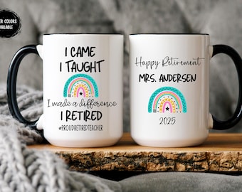 Retired Teacher Gift, Teacher Retirement Coffee Mug, Retirement Gift for Teacher, Teacher Appreciation Gift, Funny Retired Teacher Thank You