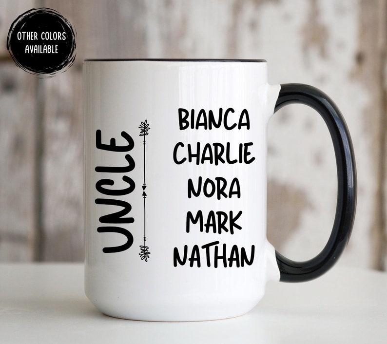 Personalized Uncle Mug Gift for Uncle Christmas, Custom Uncle Mug Gift