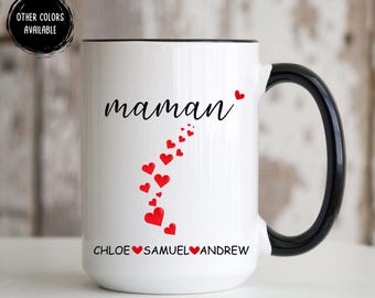 Maman Gifts Personalized Maman Coffee Mug Cup Mothers Day For Maman French Mother Maman Christmas Birthday New Maman Gift From Son Daughter