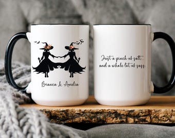 Halloween Witch Coffee Mug, Coffee Mug with Quote, Who Loves Some Practical Magic, Halloween Mug For Bestie, Coffee Lover Halloween Mug
