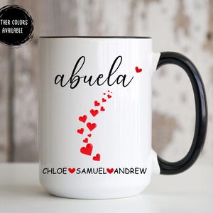 Abuela Gift Personalized Abuela Mug Cup Mothers Day For New Abuela Spanish Grandma Gift Grandson Granddaughter Abuela Christmas Birthday Cup