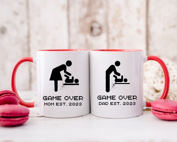 Game Over Pregnancy Mug, Funny New Dad/Mom Mug - New Mom Mug - Couple' –  4Lovebirds