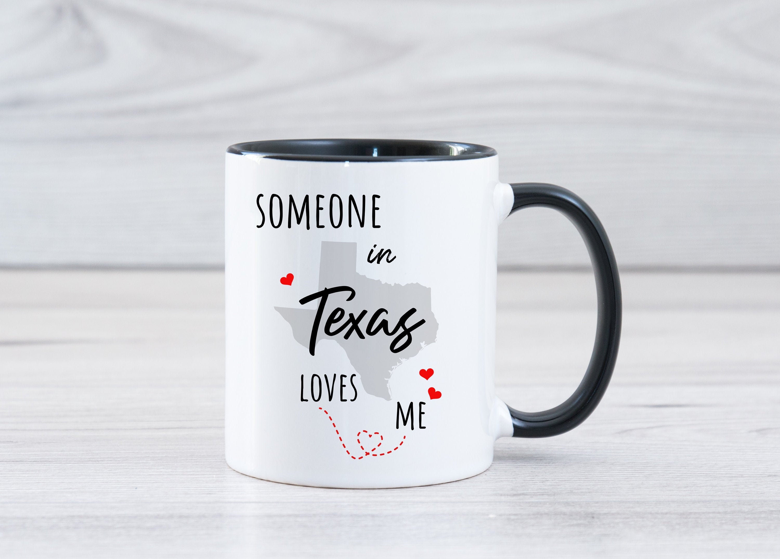 Someone In Texas Loves Me Mug, Long Distance Gifts For Wife Girlfriend, Moving Away Gifts, Thinking Of You Gift Mug, Valentines Gift Idea