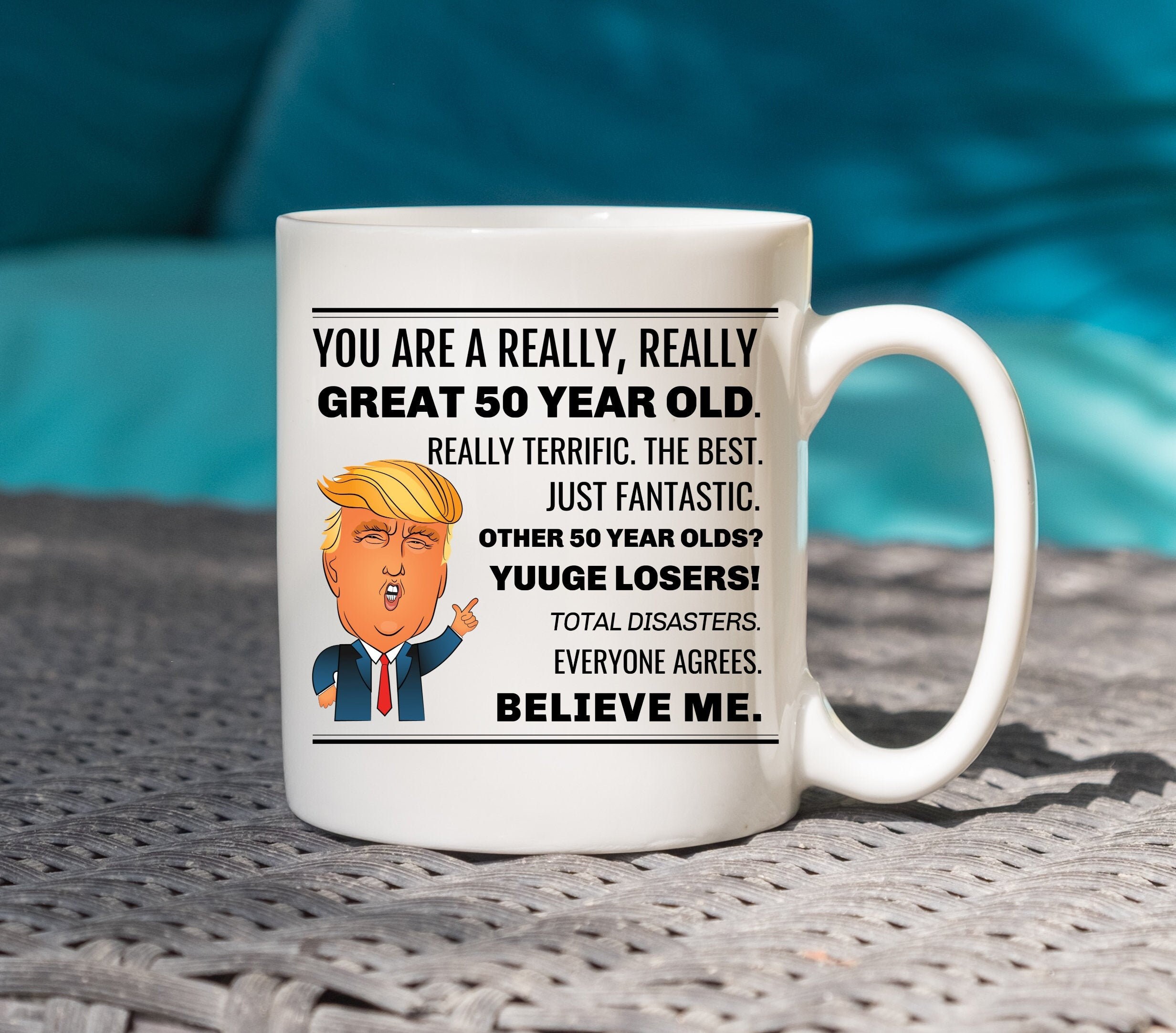 56th Birthday Trump Coffee Mug Let's Make Turning 56 Great Again 56 Years  Old Born In 1963, 1964 Tea Cup 