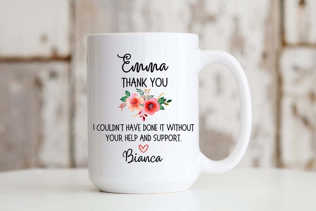 Personalized Thank You Mug, Thank You Gifts, Friend Mentor Appreciation ...