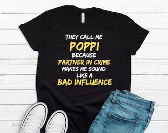 Poppi Shirt, Poppi Gifts, Father's Day Gift For Poppi Funny Poppi Tshirt Gift From Grandkids Poppi Birthday Christmas Tshirt Grandpa GFD1147