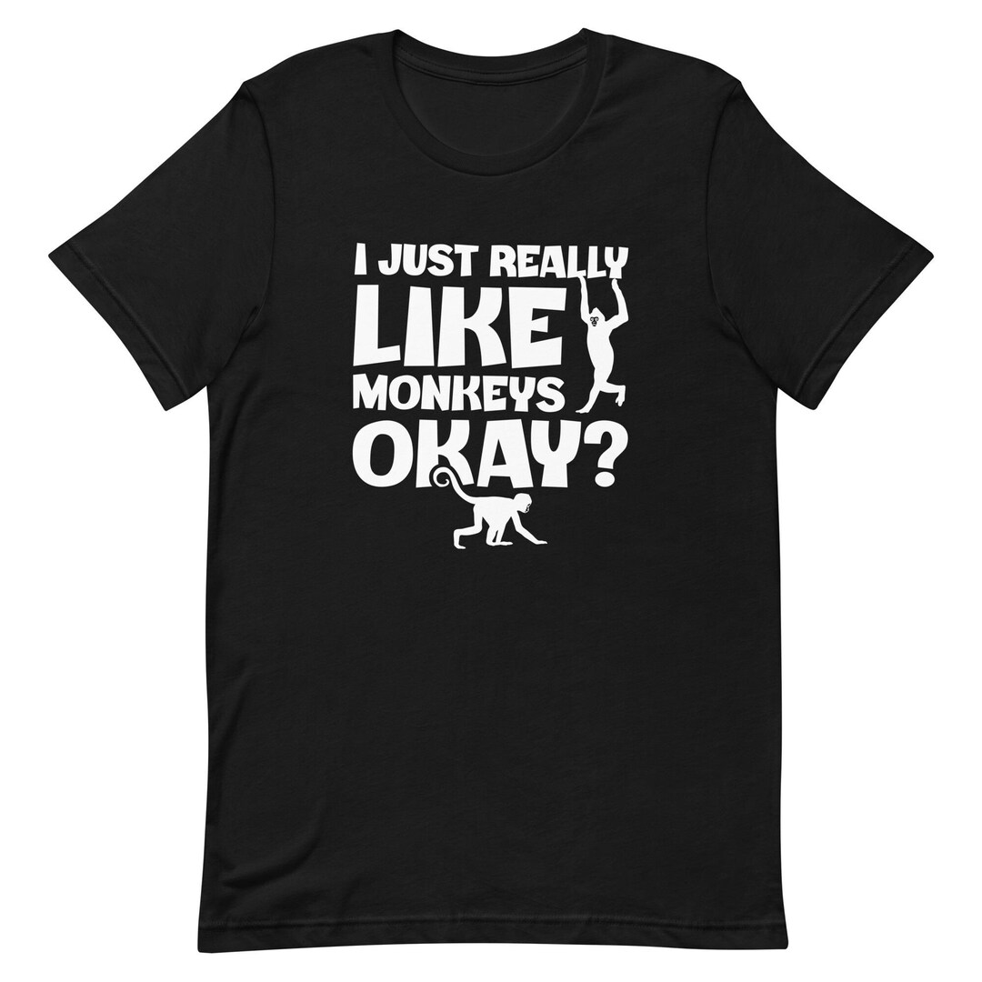 Monkey T-shirt Gift, Zoo Clothing, Zoo T-shirt, Monkey Clothing, Monkey ...
