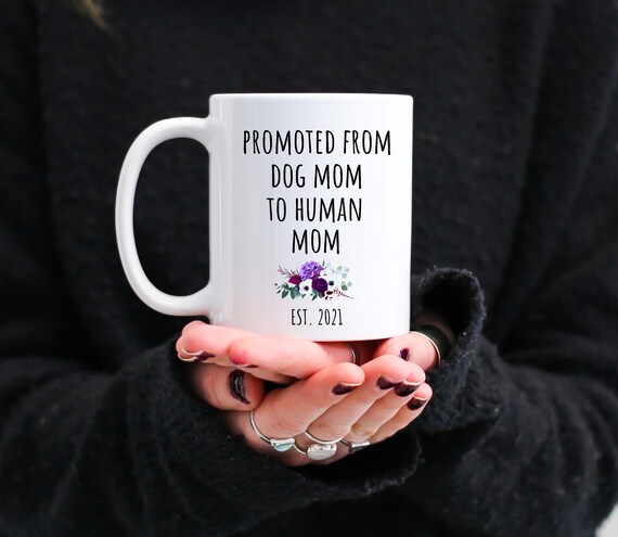 Personalized New Mom Mug, Custom New Mom Gift, Promoted To Human Mom Mug,  Baby Shower Gifts, Baby Announcement Gift For New Mom, Mom Gifts