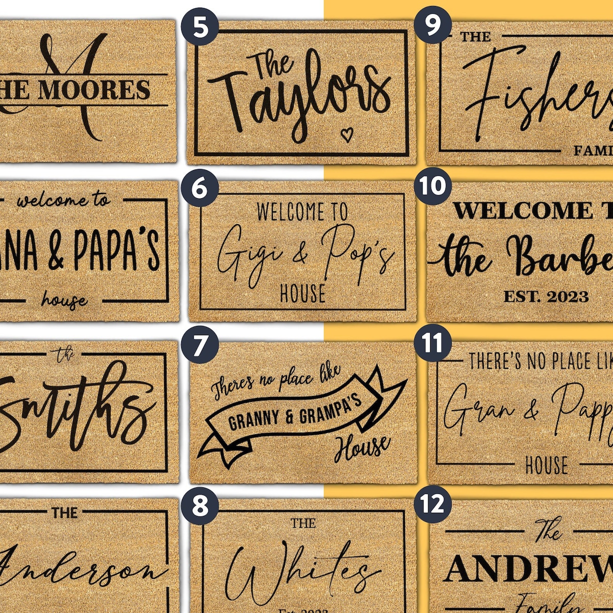 Add a Personalized Touch to Any Entrance With a Custom Doormat - Great Housewarming Gift With A Personalized Rug for Your Porch - Etsy