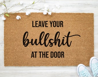 Rude Door Mat Etsy