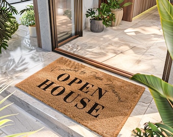 Real Estate Presented By Doormat - Open House Hosted By Realtor Custom Rug - Personalized Realtor Doormat - Your Custom Housewarming Mat