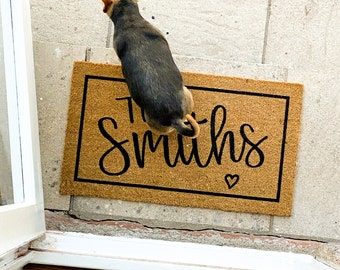 Personalized Gifts -  Family Name Doormat - Personalized Doormat - Custom Doormat Gift - Housewarming Gift - Custom Door Mat - Wedding Gift