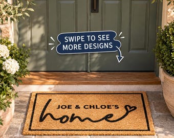 Personalized Family Name Doormat, Custom Welcome Mat