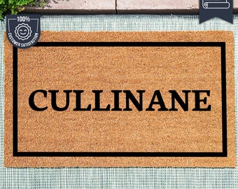 Custom Family Name Doormat, Personalized Home Door Mat - Customized Outdoor Rug - New Home Gift - Realtor Gift - Housewarming Gift