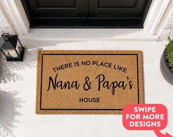 Custom Nana & Papa Doormat | Special Gift | Personalised Coir Mat