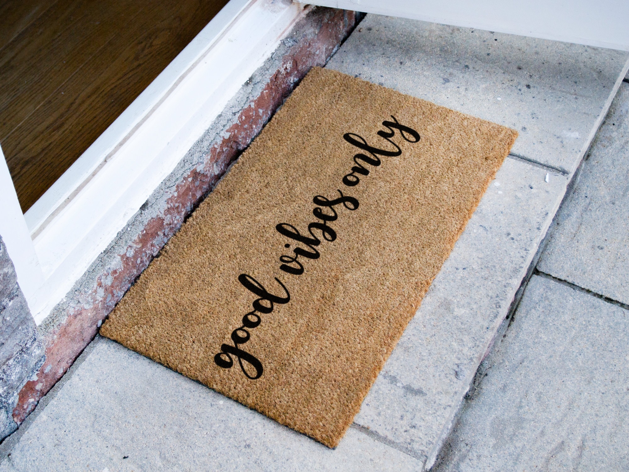 Good Vibes Only Quote Welcome Door Mat Positive Vibes - Etsy