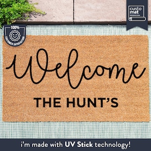 Personalized Welcome Doormat - Customized Family Name Mat - New Home Gift - Housewarming Gift