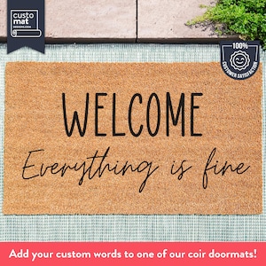 Your Custom Text Here - Personalized Doormat - Customized Coir Mat - Home Decor - Housewarming Gift - Personalised Custom Doormat