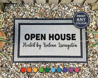 Open House Doormat - Realtor Gift - Weatherproof - Realty - Custom Doormat - Closing Gift - Doormat - Front Door Mat - Open House Doormat