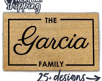 Personalized Family Name Doormat - Custom Last Name Welcome Mat - Doormat Housewarming Gift - Family Doormat - Personalized New Home Gift