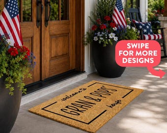 Family Name Rug Personalised | Custom Coir Doormat | New House Gift