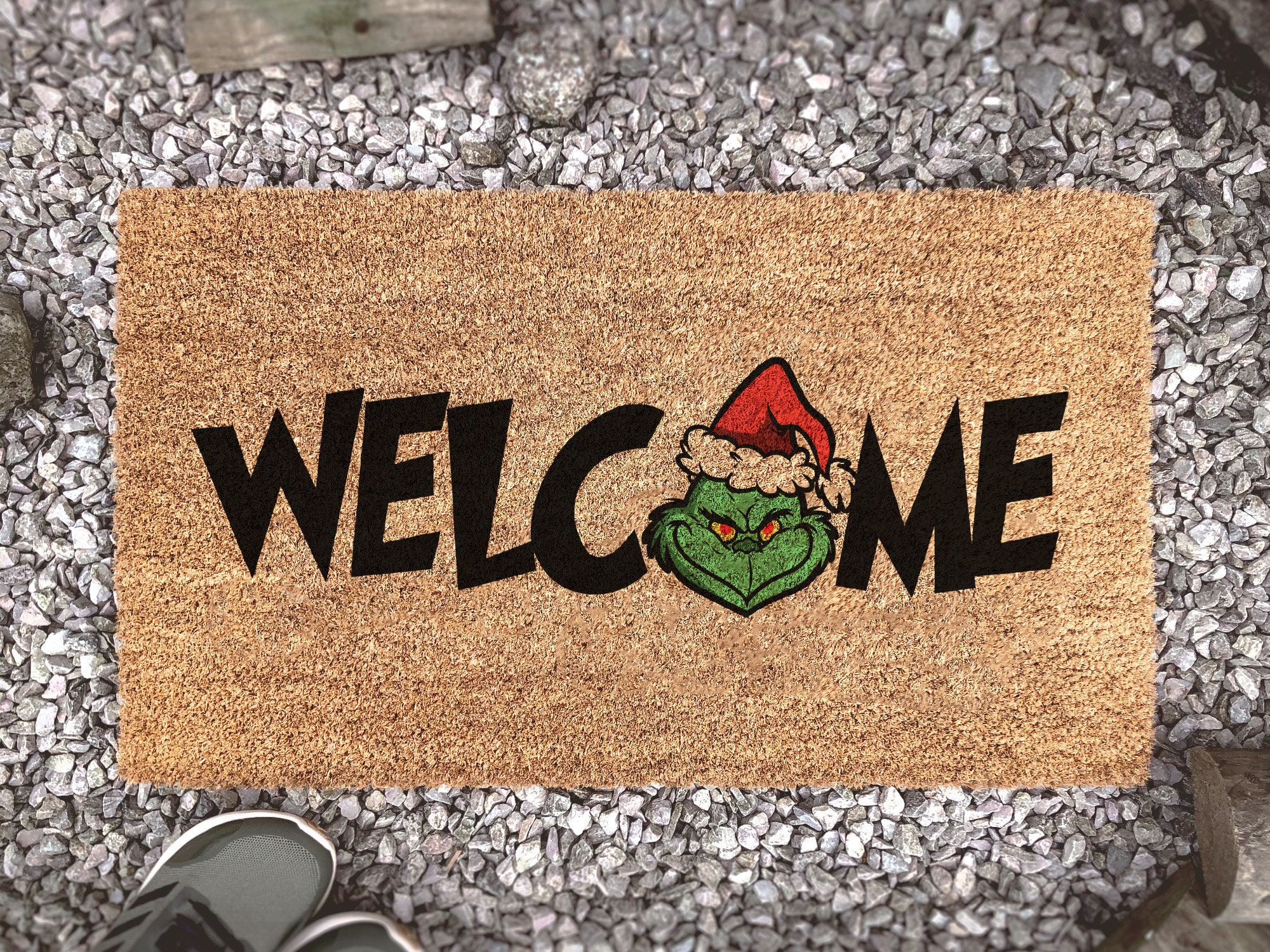 Grinch Christmas Decorations Grinch Doormat Funny Etsy