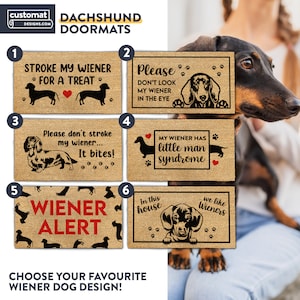 Wiener Dog Doormat - Sausage Dog Welcome Mat - Funny Dog Doormat - Dachshund Doormat - Funny Sausage Dog Doormat - Dog Lover Mat - Dog Decor