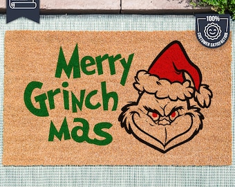Grinch Home Decor - Grinch Doormat - Funny Holiday Doormat - Funny Holiday Mat - Holiday Decor - Grinch Decorations - Holiday Rug