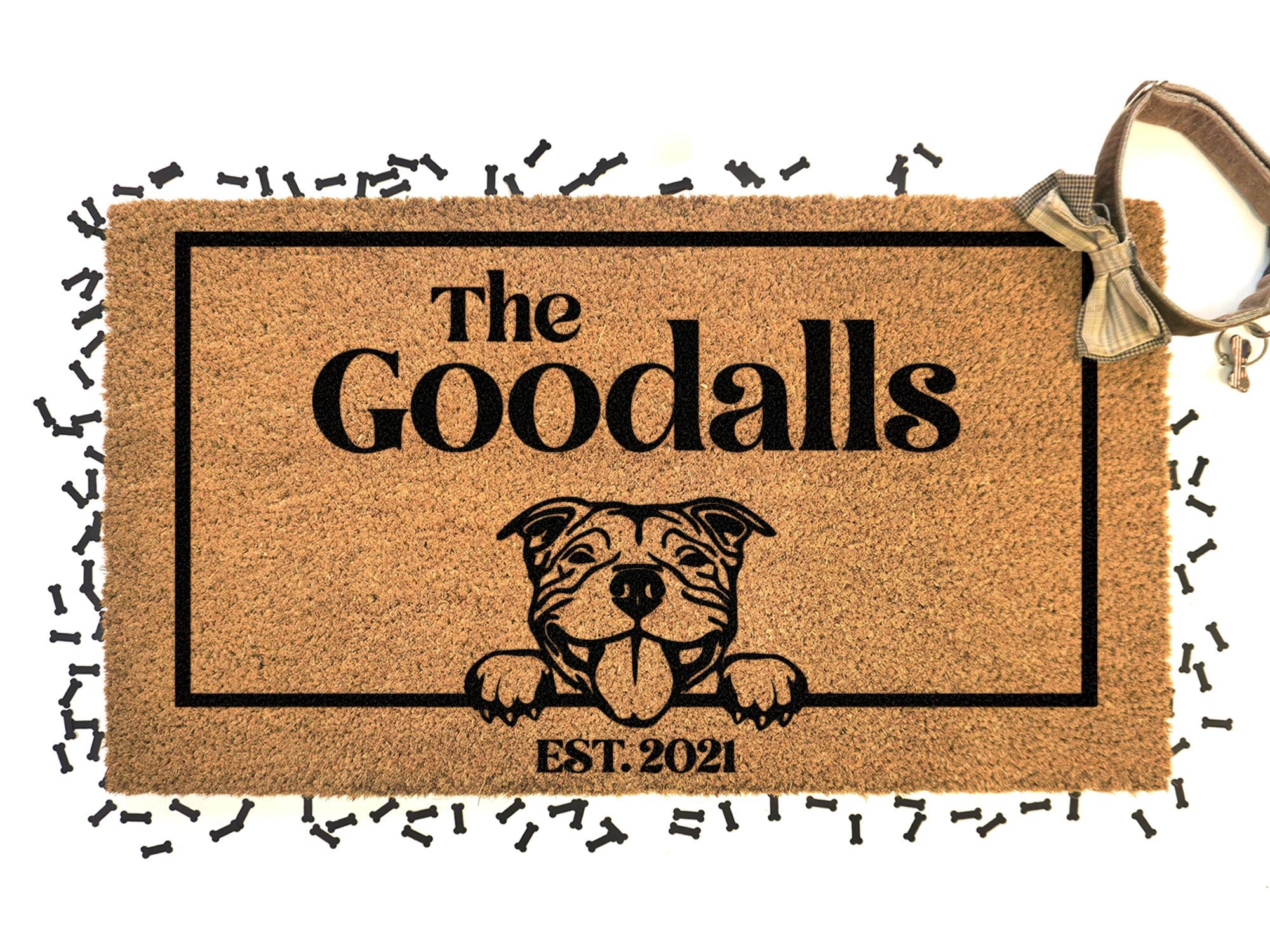 Staffordshire Bull Terroir Dog Door Mat Dog Lover Doormat Etsy