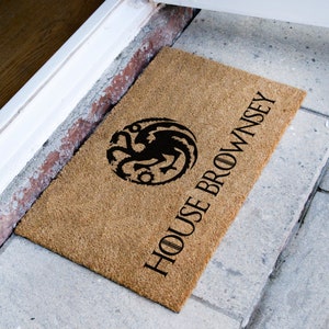 Game Of Thrones Doormat House Targaryen Door Mat GOT Game Of Thrones Gift image 2