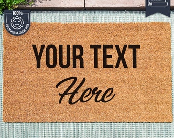 Add Your Text Here on a Personalized Doormat - Customized Coir Mat - Home Decor - Housewarming Gift - Custom Door Mat - Personalized Gift