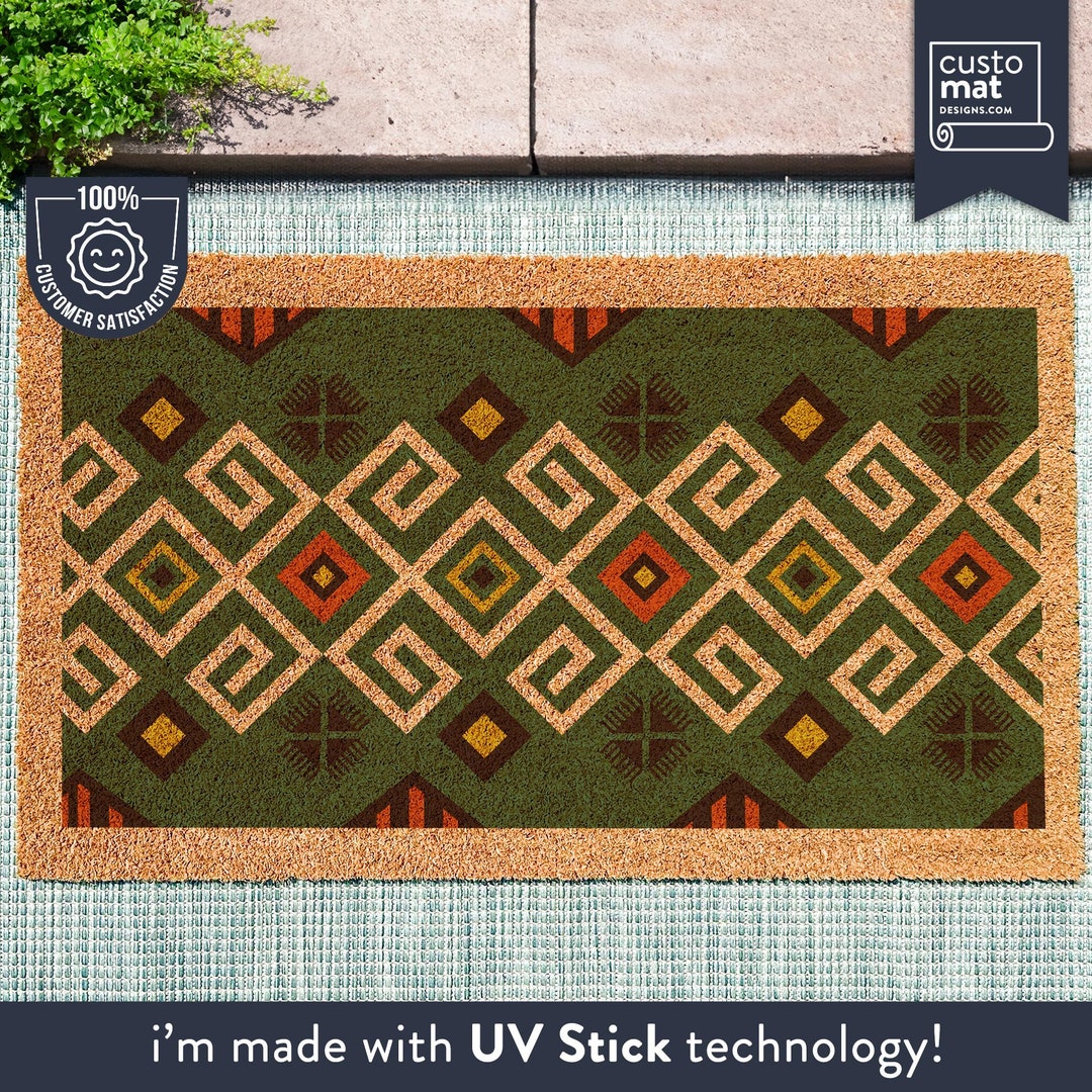 Aztec Entry Rug Boho Entryway Decor - Southern Print Rug - Colourful Pattern Doormat ...