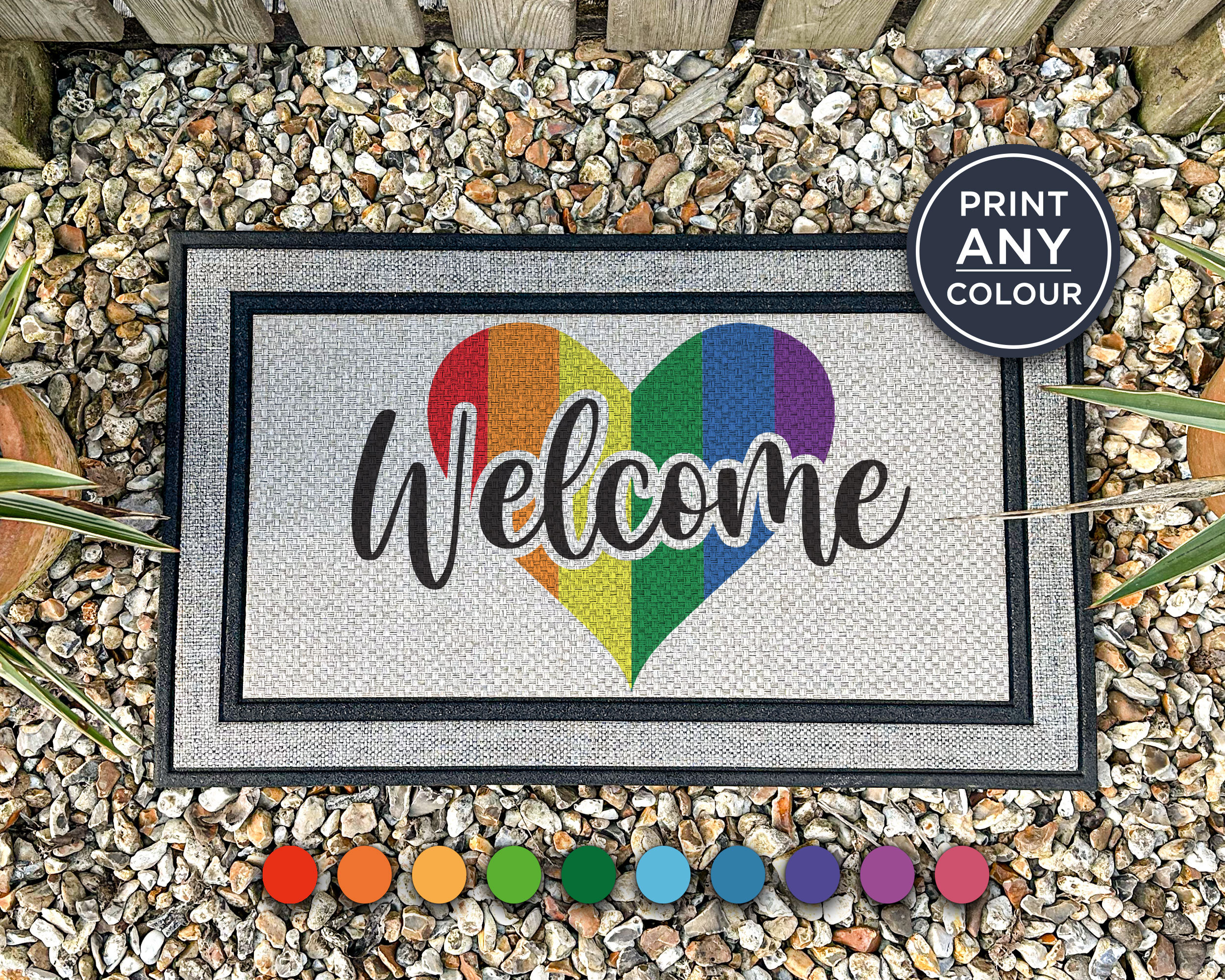 Rainbow Doormat Outdoor Indoor,Cute Pride Door Mat Color Front Door Decor Mat  Rug,Welcome Entrance Floor Mats,17 x 30 in 17x30 inches 